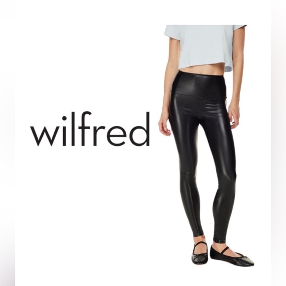 Aritzia vegan leather Daria pants - Picture 1 of 5